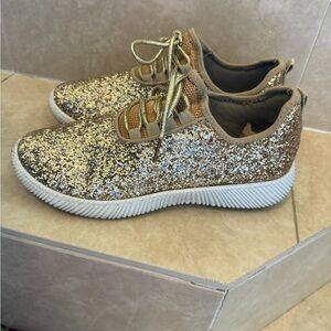 Gold Glitter Sneakers